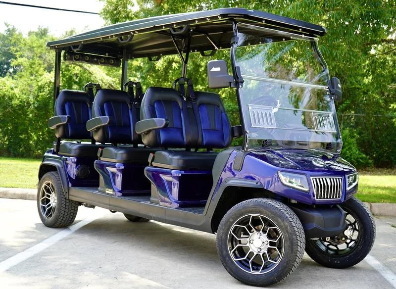 Blue 2024 EVolution D5 Ranger 6 Golf Cart for Sale