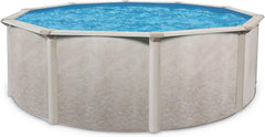 Aquarian 21ft x 52in Round Steel-Frame Above Ground Swimming Pool – Phoenix Series, DIY Outdoor Backyard Pool