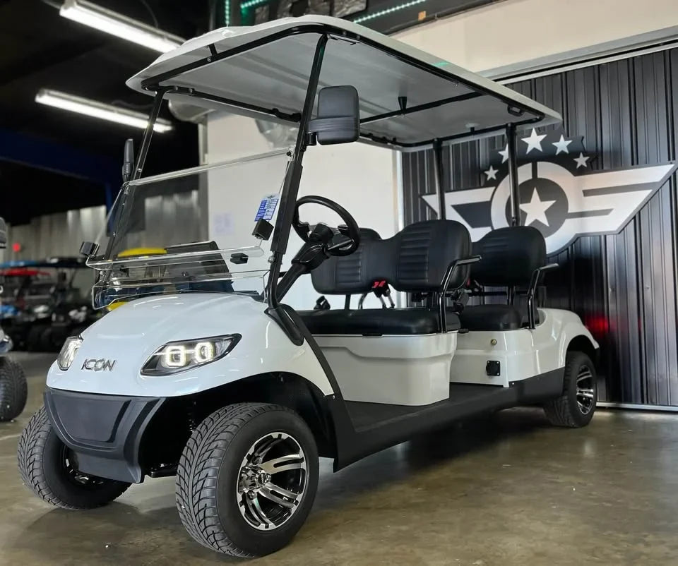 White 2024 Icon EV i40F Golf Cart for Sale