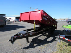 BWise 7 x 14 Deckover Dump Trailer – Fold Down Sides