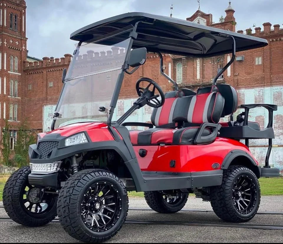 Red 2022 Alpha EV 2+2 Sport Golf Cart for Sale