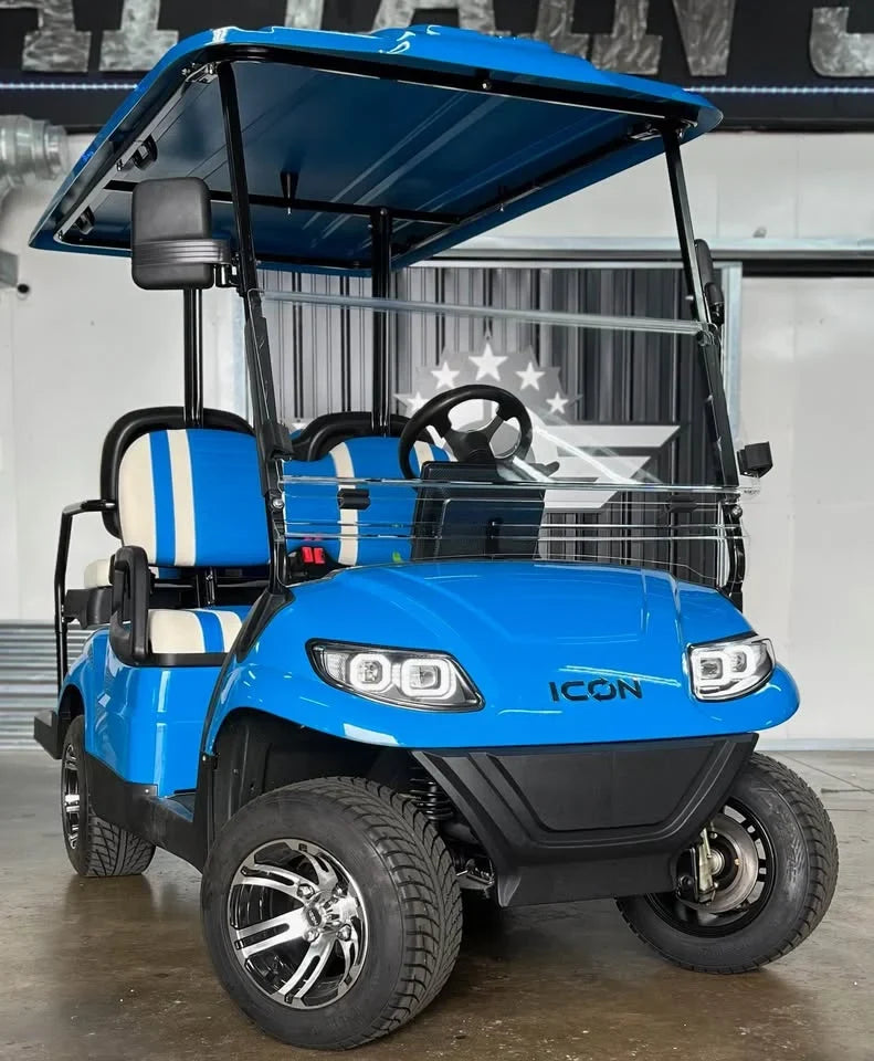 Blue 2024 Icon EV I40 Golf Cart for Sale