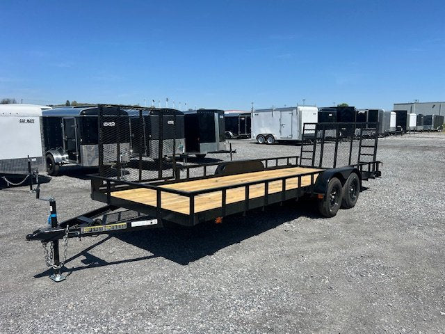 Carry-On 7 x 20 Landscape Utility Trailer – Side Ramp Gate