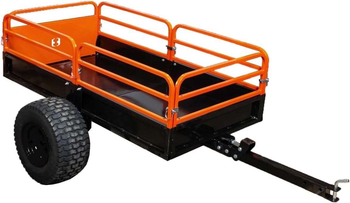 Impact Implements 1500 lb Utility Cargo Trailer with Pivot Dump for ATV, UTV, and Lawn Tractor