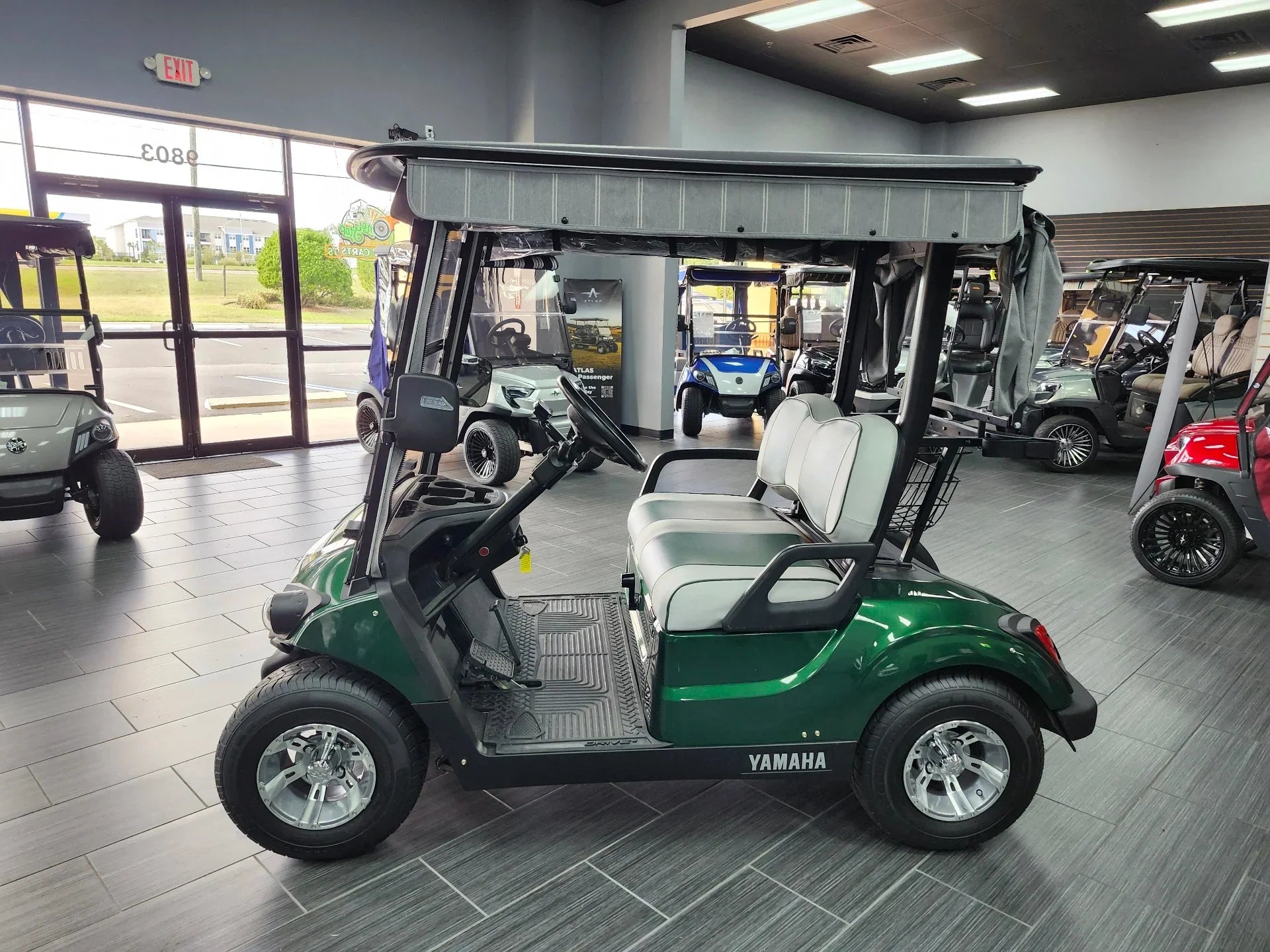 Green 2021 Yamaha Drive 2 QuieTech EFI Golf Cart for Sale