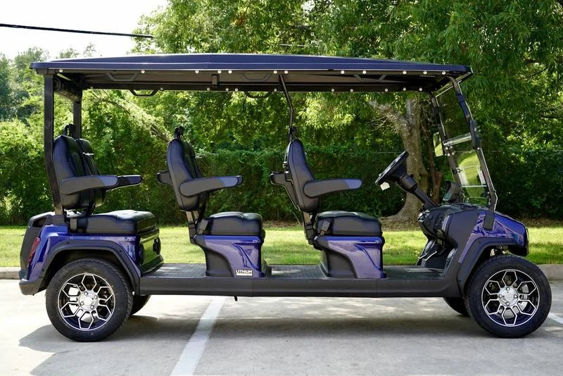 Blue 2024 EVolution D5 Ranger 6 Golf Cart for Sale