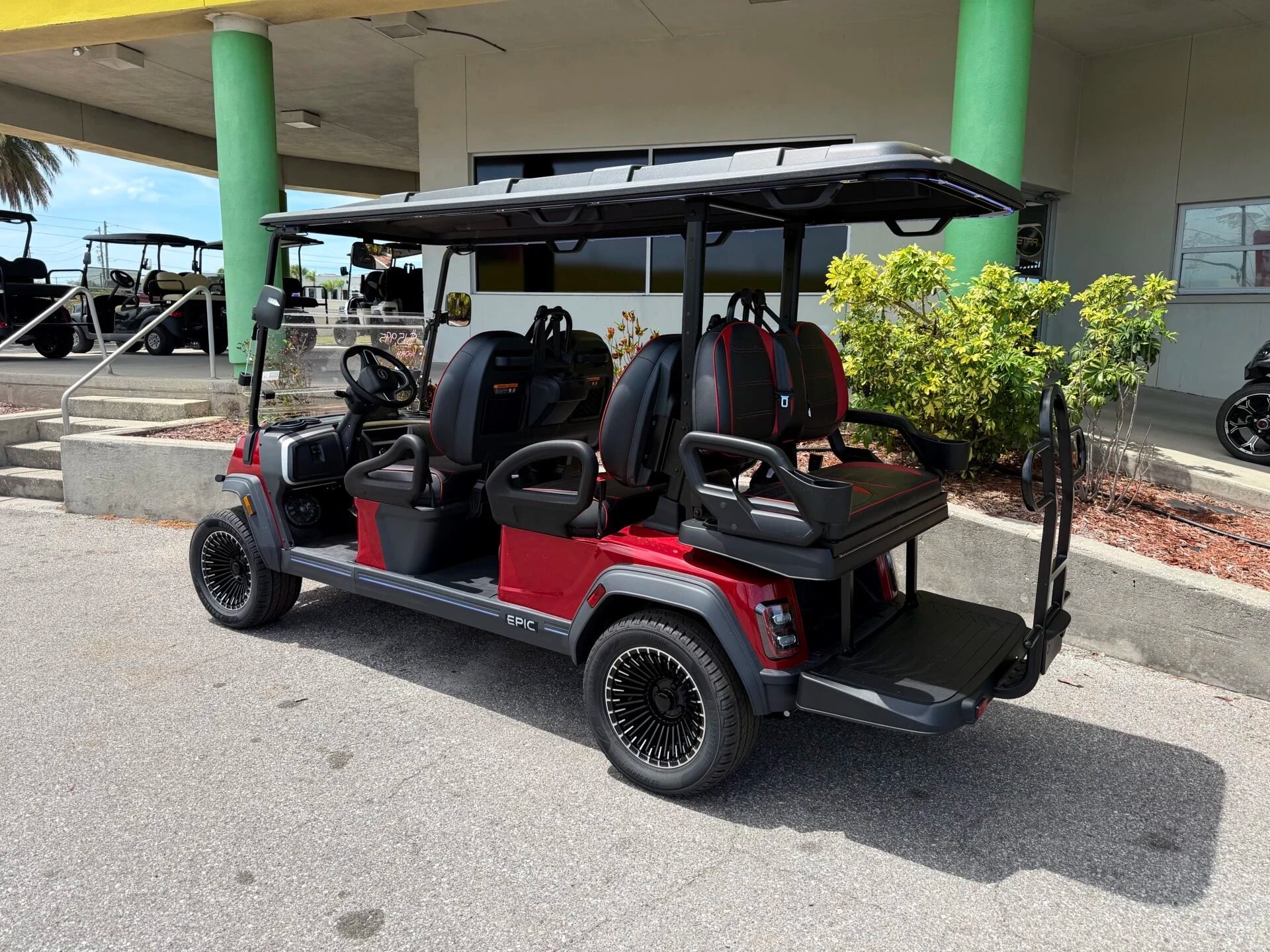 2026 Epic E60FX Red 6 Passenger Lithium Golf Cart for Sale Red