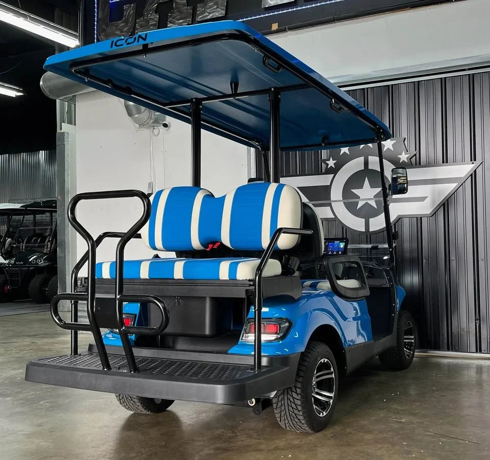 Blue 2024 Icon EV I40 Golf Cart for Sale