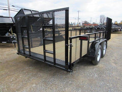 Premier 7 x 16 Landscape Utility Trailer – Mesh Sides &amp; ATV Ramp