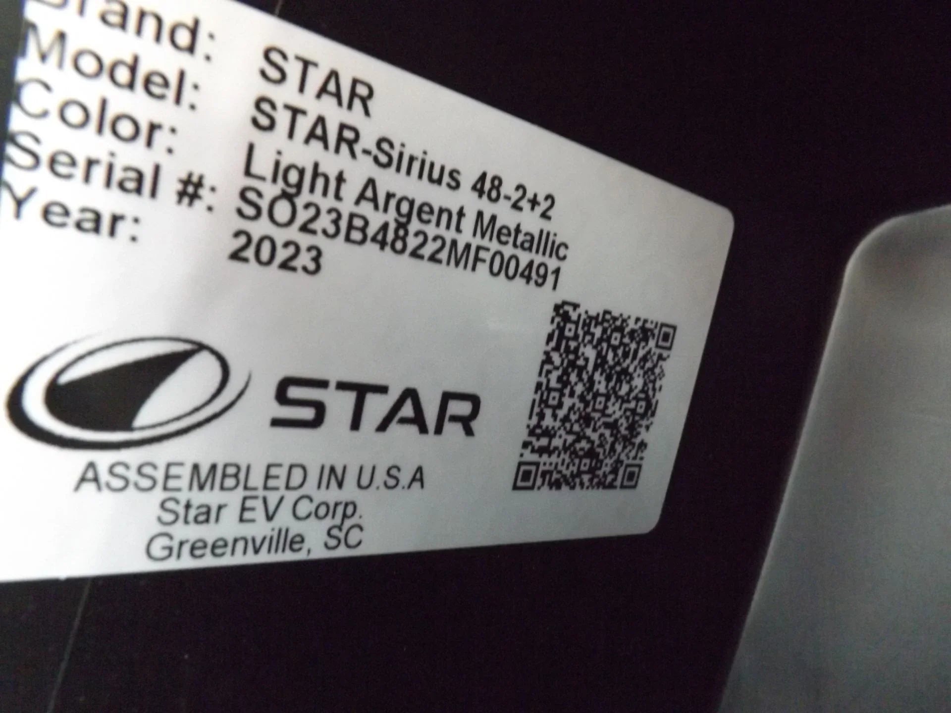 Light Metallic 2023 Star EV SIRIUS 2+2 Golf Cart for Sale