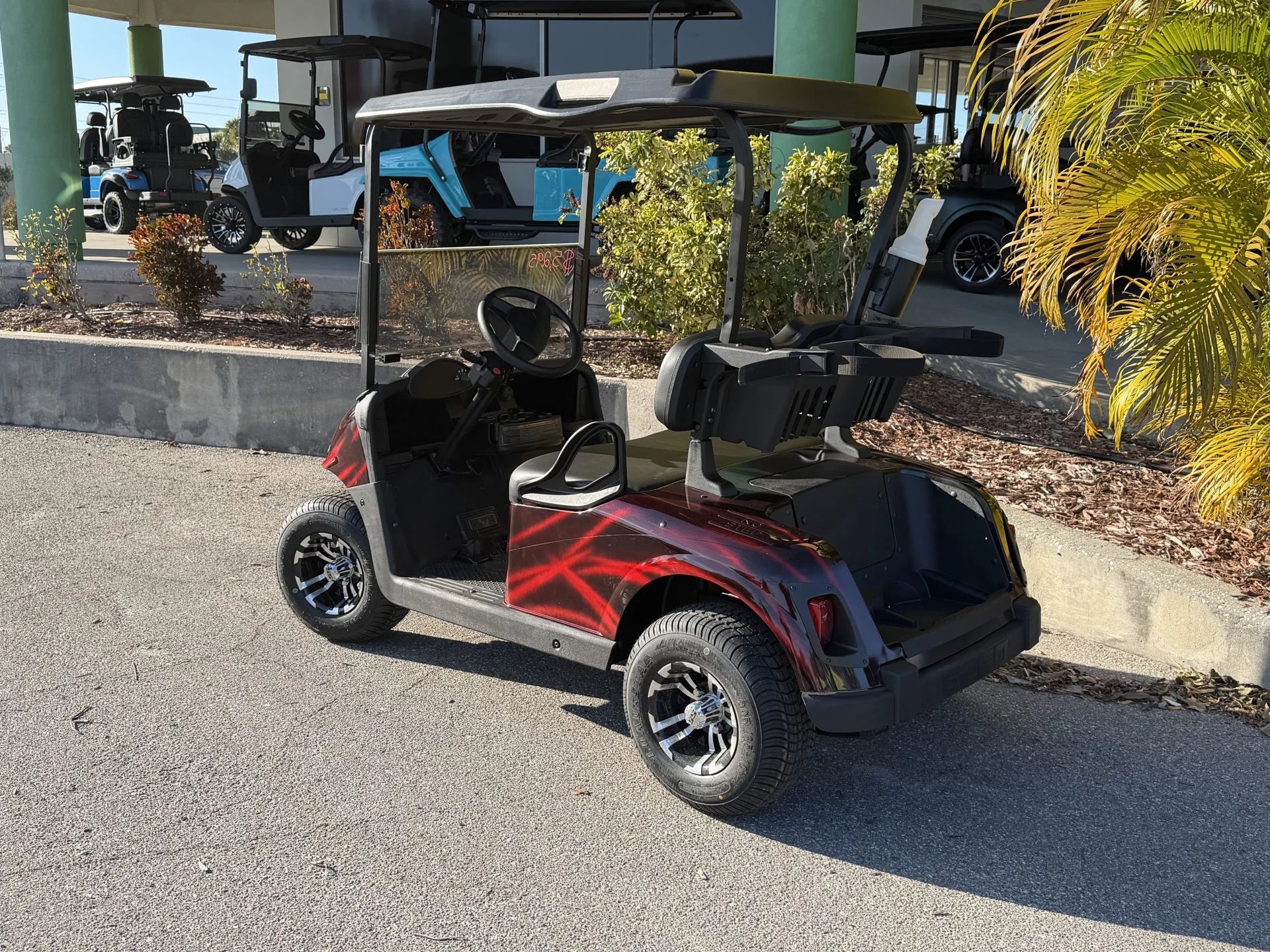 2020 E-Z-GO RXV Elite Lithium Red Streaker Golf Cart for Sale (Red Streaker)