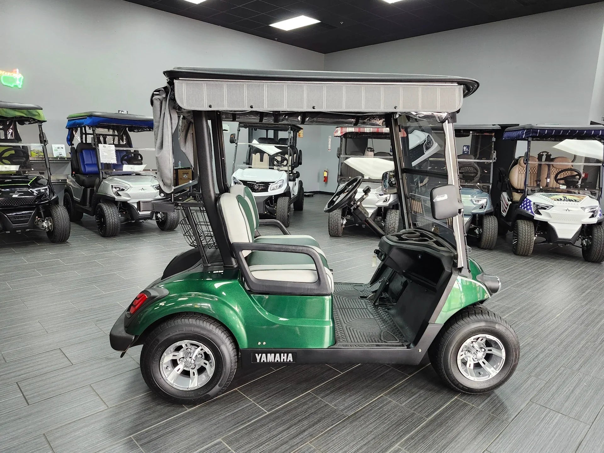 Green 2021 Yamaha Drive 2 QuieTech EFI Golf Cart for Sale