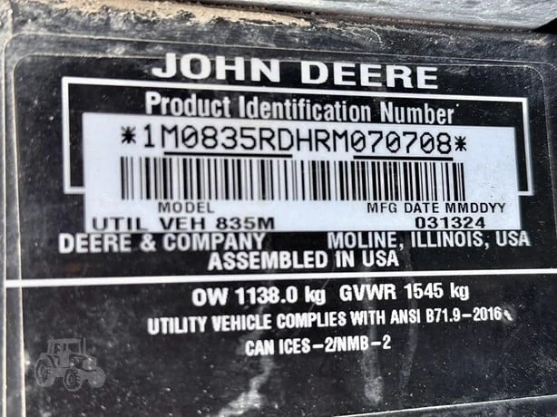 2024 John Deere Gator XUV 835R S Edition 4WD Utility Cart for Sale