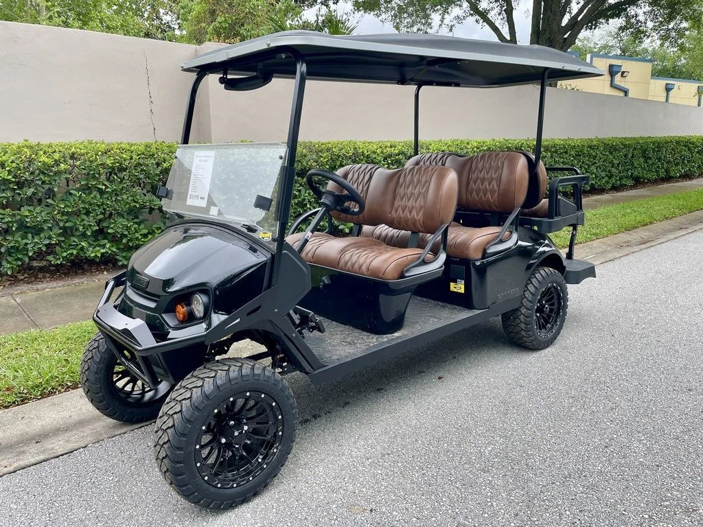 2026 E-Z-GO Express 6 Gas Lifted Black Golf Cart for Sale