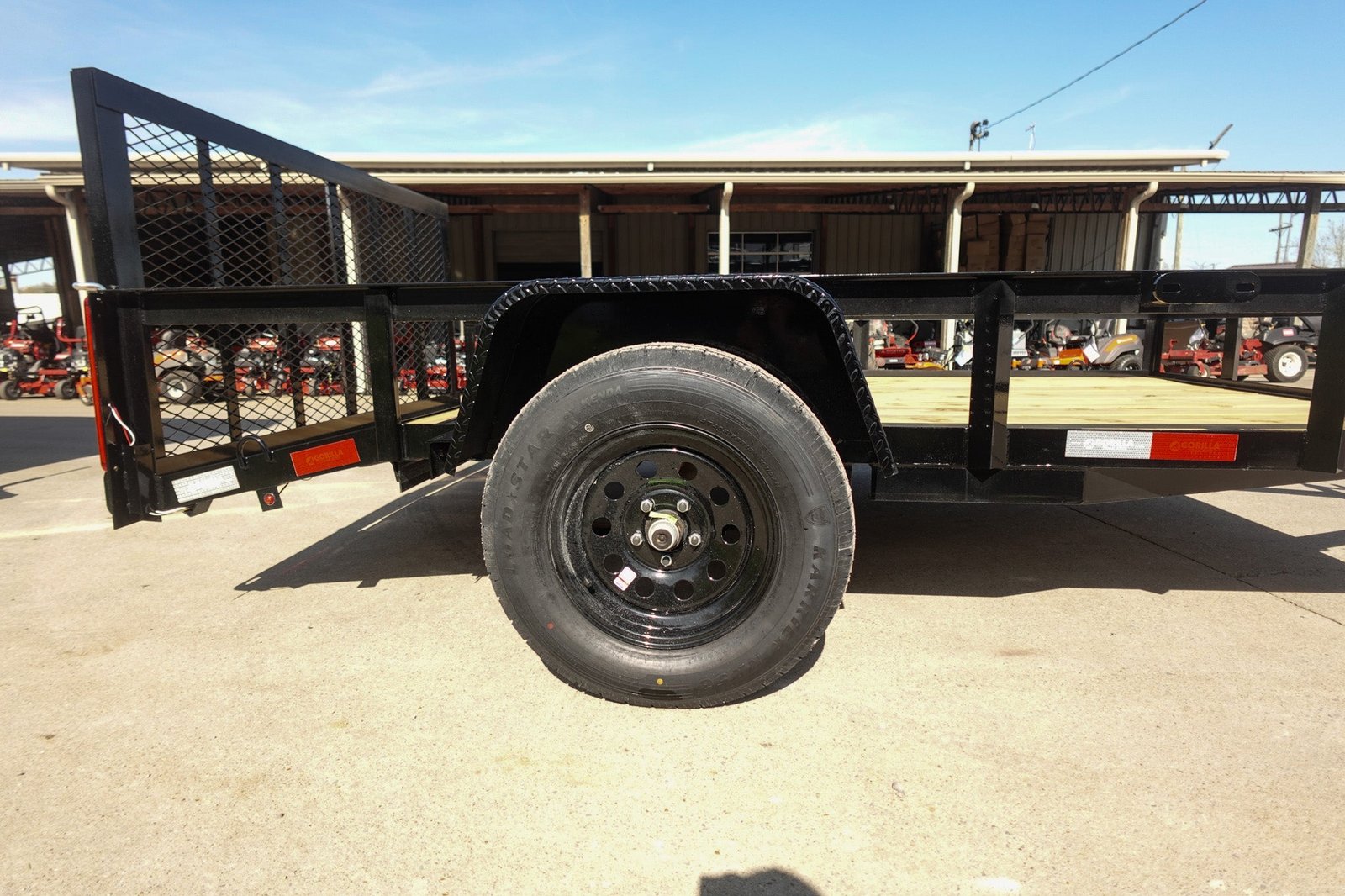 6′ 4″ x 10 Utility Trailer Dovetail Powder Coated With Gate 3,500lb Axle