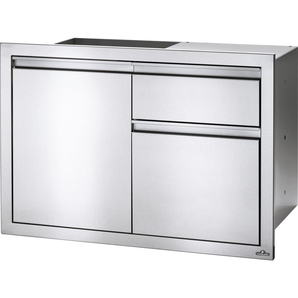 Napoleon | 36 Inch Single Door & Waste Bin Drawer w/ Paper Towel Holder- BI-3624-1D1W