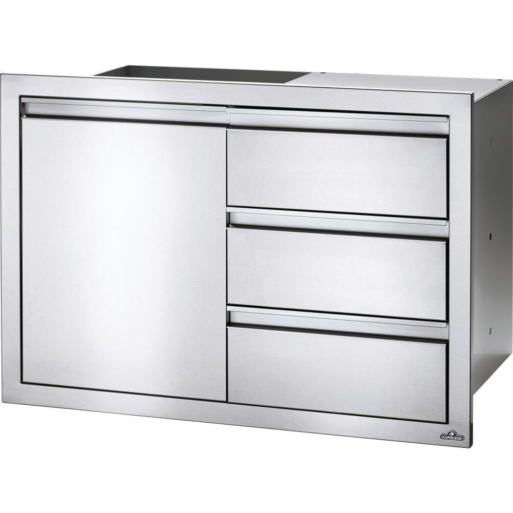 Napoleon | 36 Inch Single Door & Triple Drawer | BI-3624-1D3DR