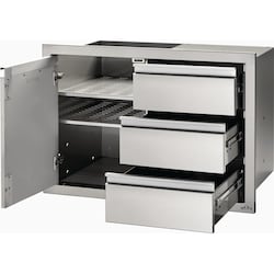 Napoleon | 36 Inch Single Door & Triple Drawer | BI-3624-1D3DR