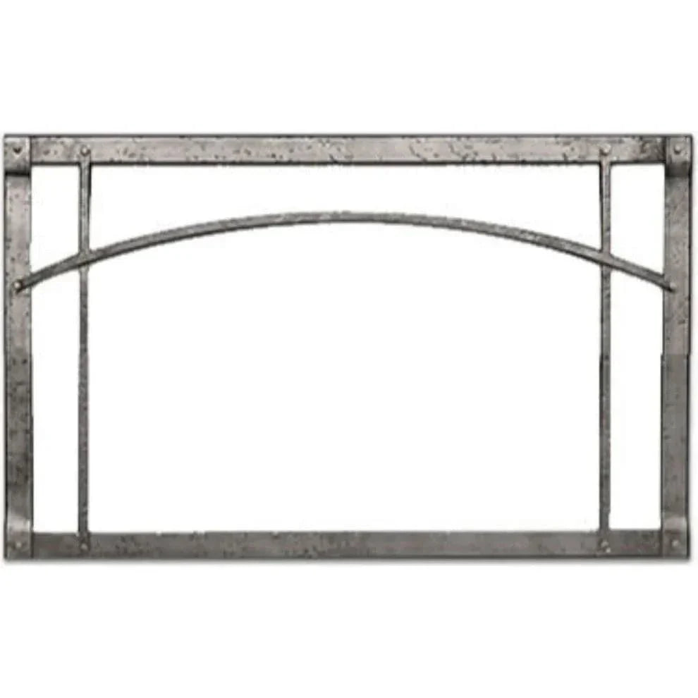 American Hearth | Rushmore Forged Iron Inset 30 in Distressed Pewter | DFF30RPD