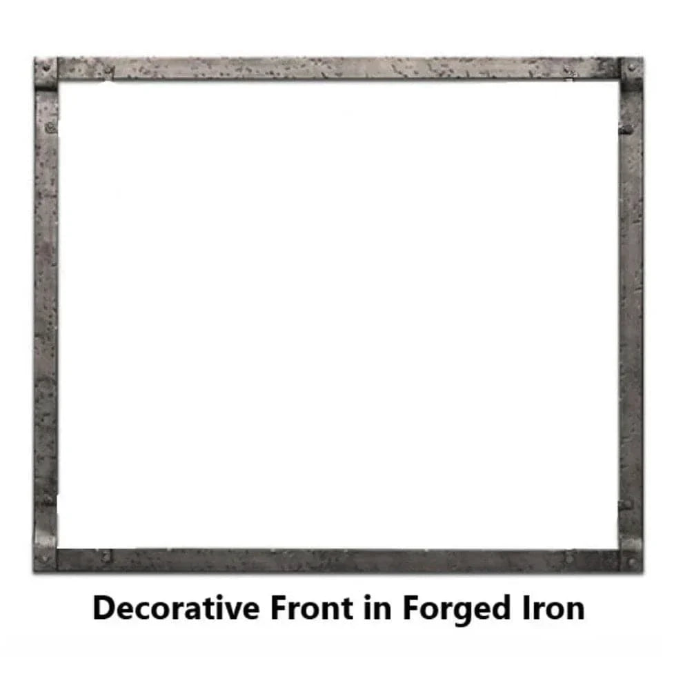American Hearth | Boulevard Forged Iron Frame Distressed Pewter 48 in | DFF48FPD