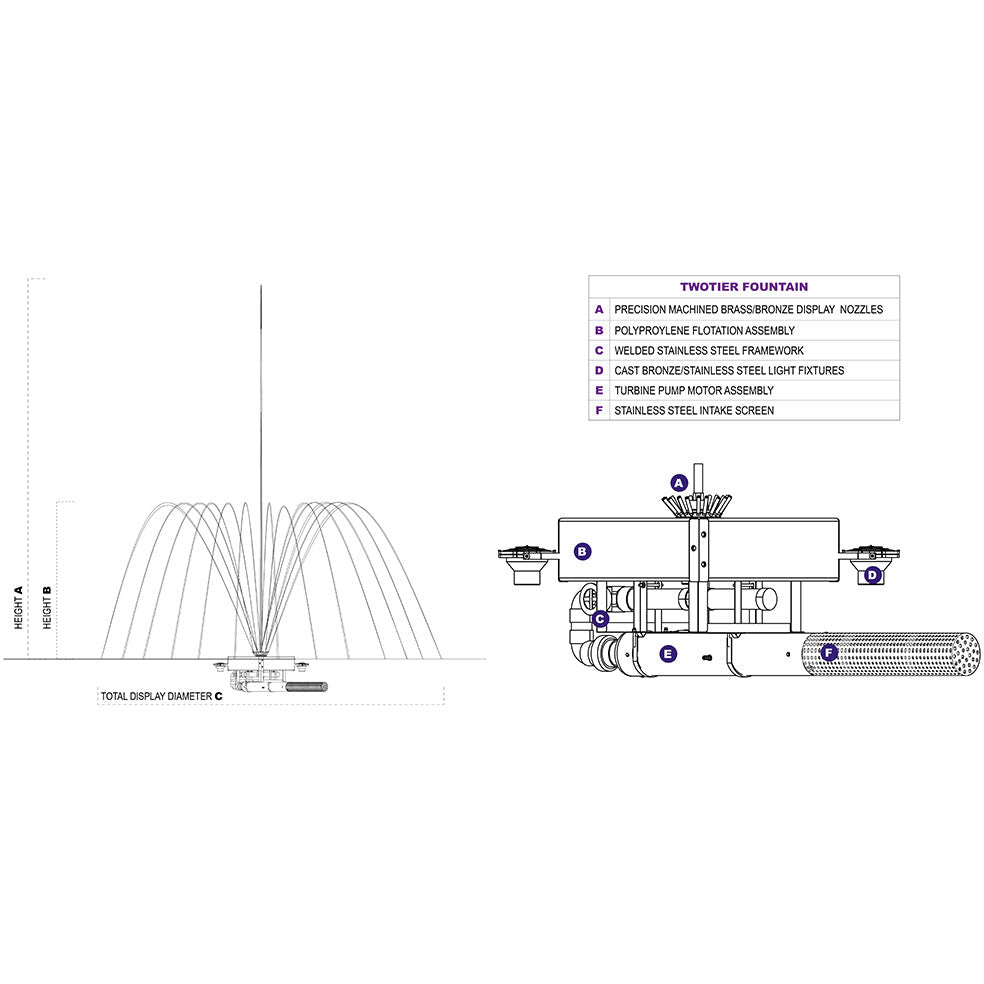 Vertex | TwoTier Commercial Fountain