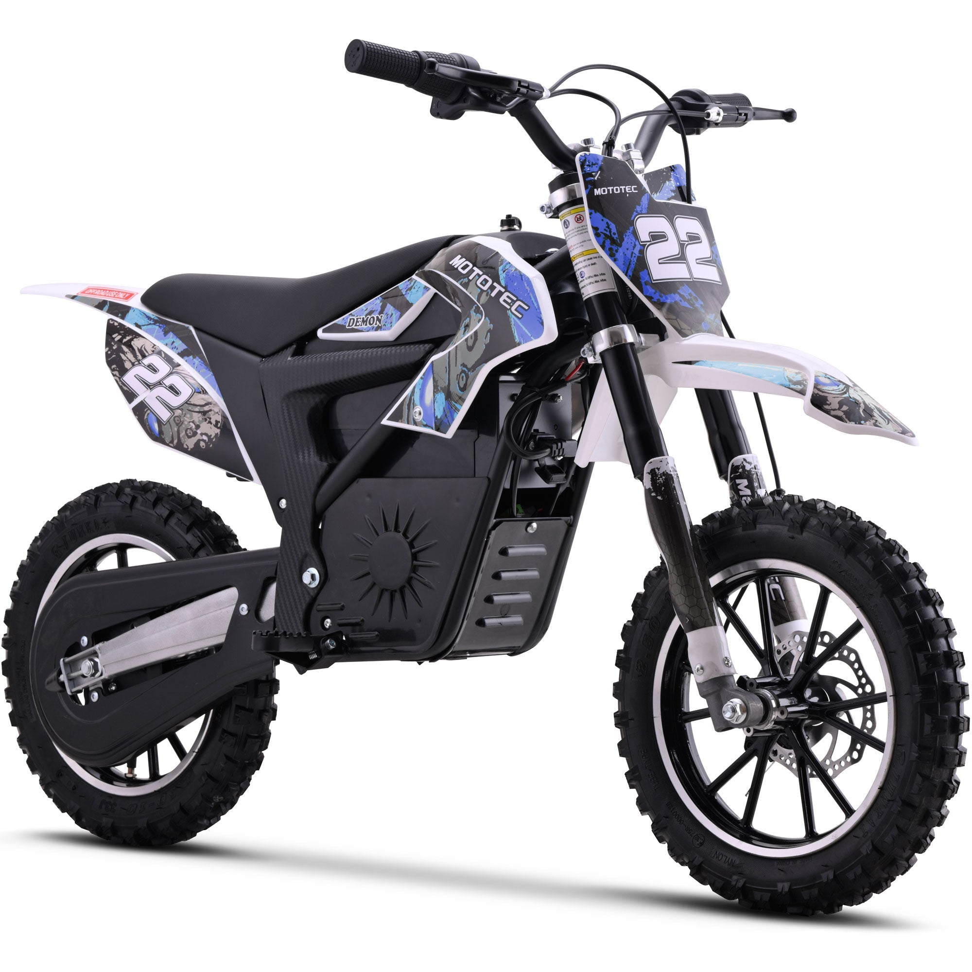 MotoTec | 36v 790w Demon Electric Dirt Bike Lithium Blue