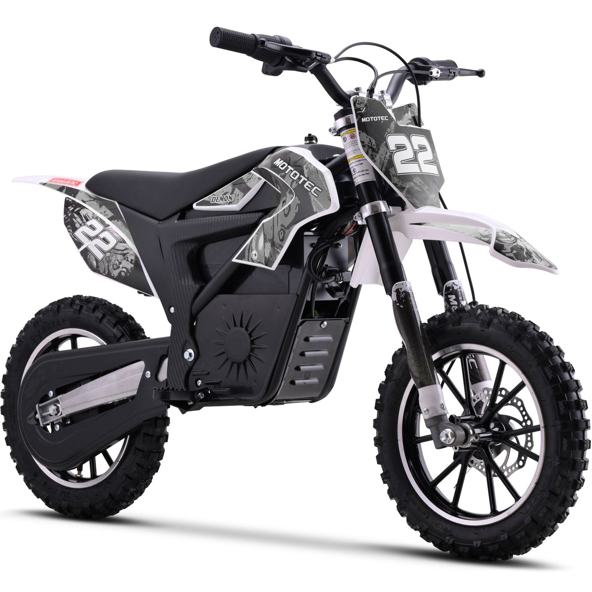 MotoTec | 36v 790w Demon Electric Dirt Bike Lithium White