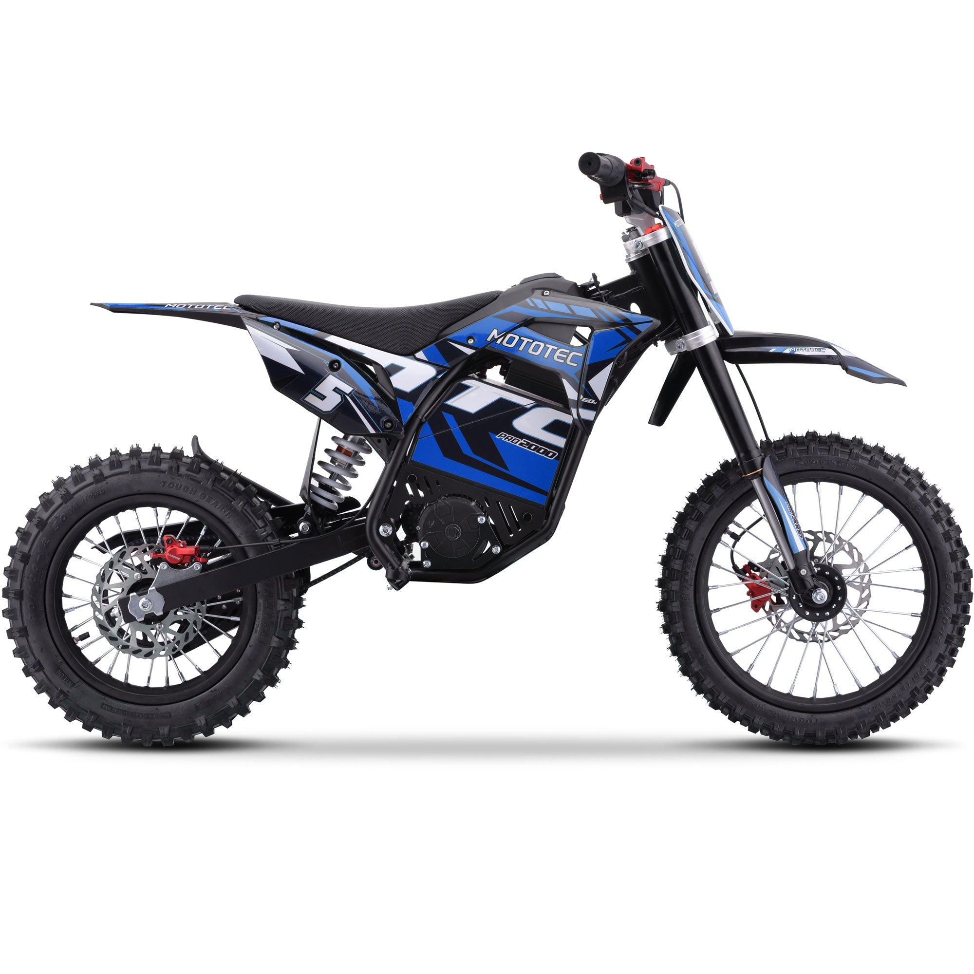 MotoTec | 60v Pro Electric Dirt Bike 2000w Lithium | Recreational Off-Road Use Only