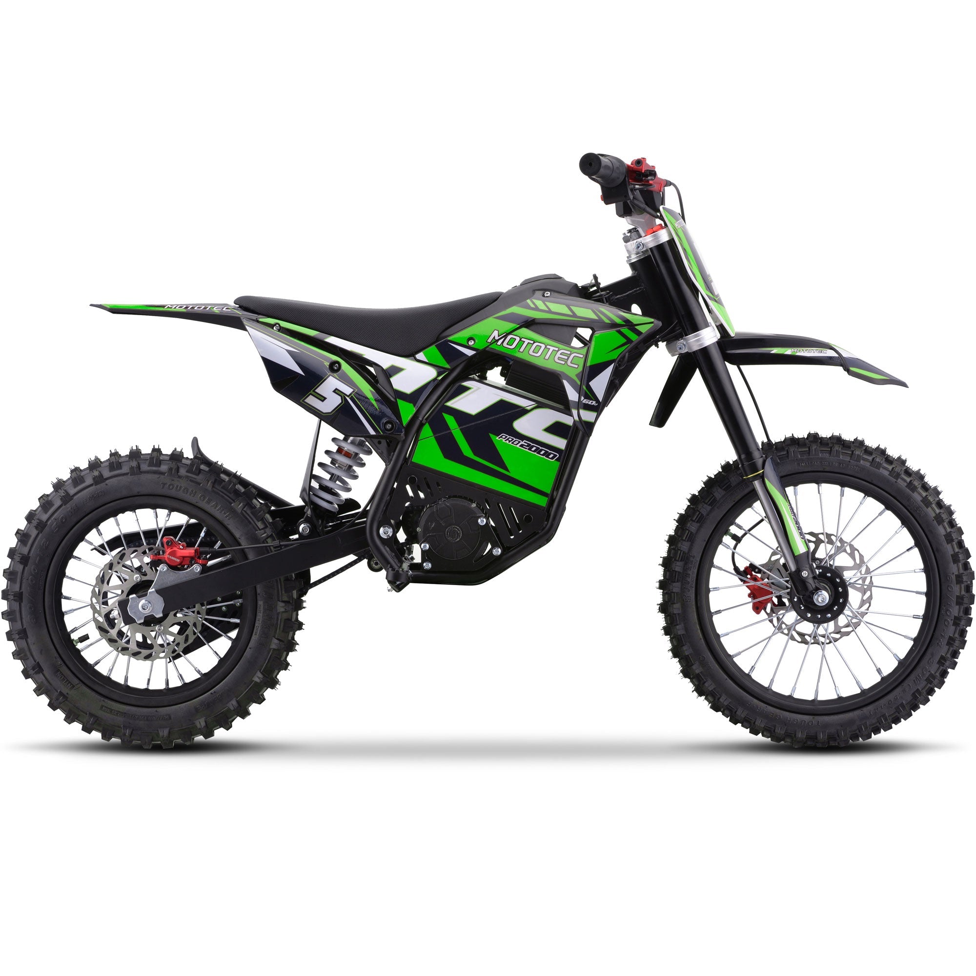 MotoTec | 60v Pro Electric Dirt Bike 2000w Lithium | Recreational Off-Road Use Only