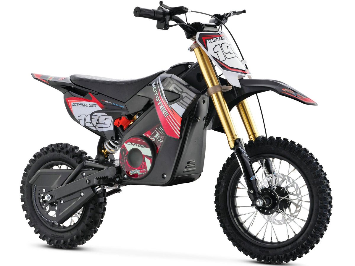 MotoTec 36v Pro Electric Dirt Bike 1200w Lithium Red