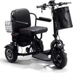 MotoTec | Folding Mobility Electric Trike 48v 1000w Dual Motor Lithium Black