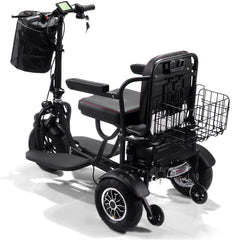 MotoTec | Folding Mobility Electric Trike 48v 1000w Dual Motor Lithium Black