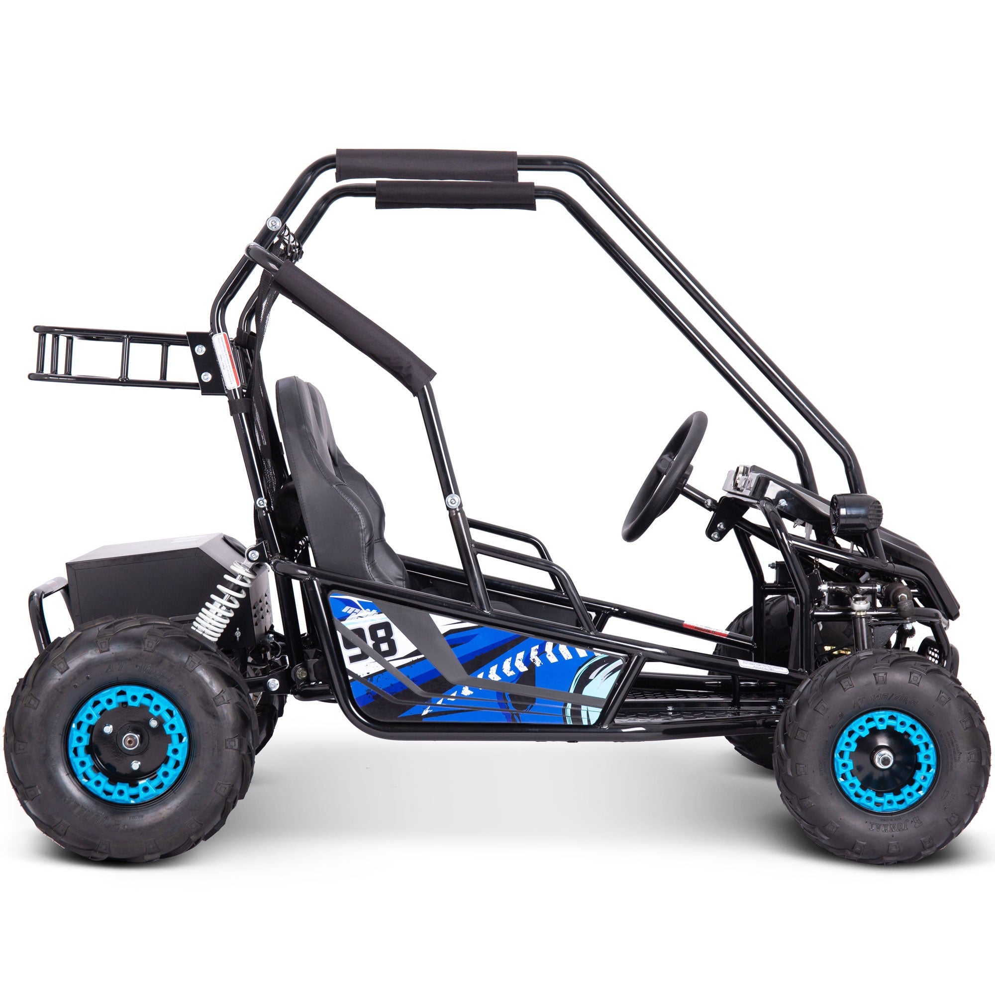 MotoTec | Mud Monster XL 60v 2000w Electric Go Kart Full Suspension Blue
