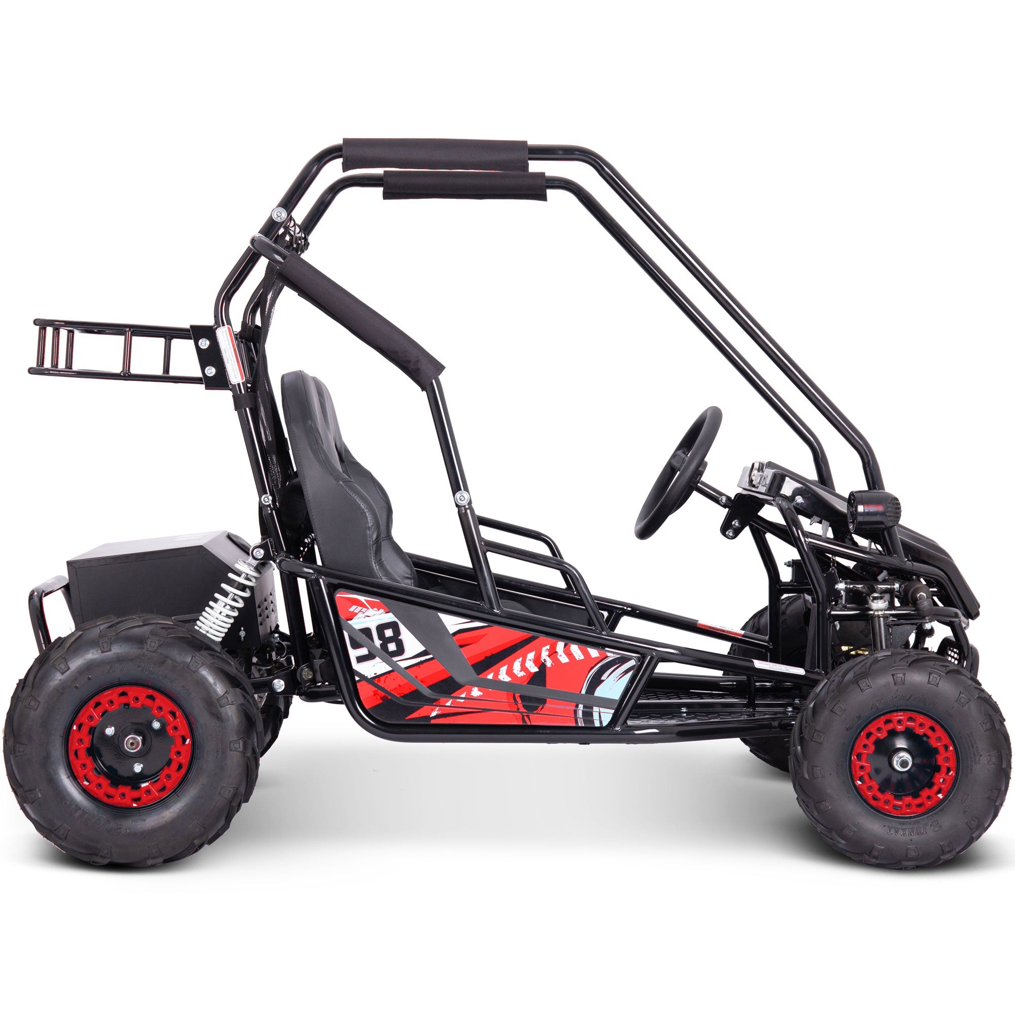MotoTec | Mud Monster XL 60v 2000w Electric Go Kart Full Suspension Red