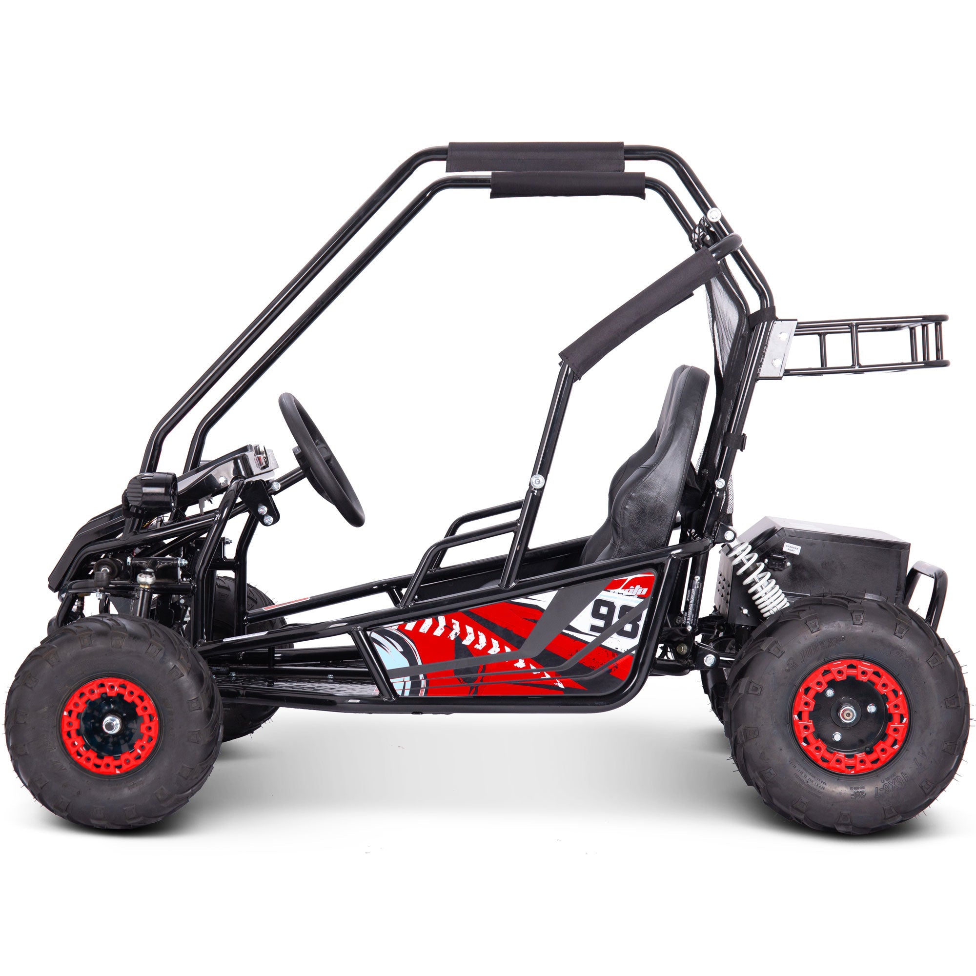 MotoTec | Mud Monster XL 60v 2000w Electric Go Kart Full Suspension Red