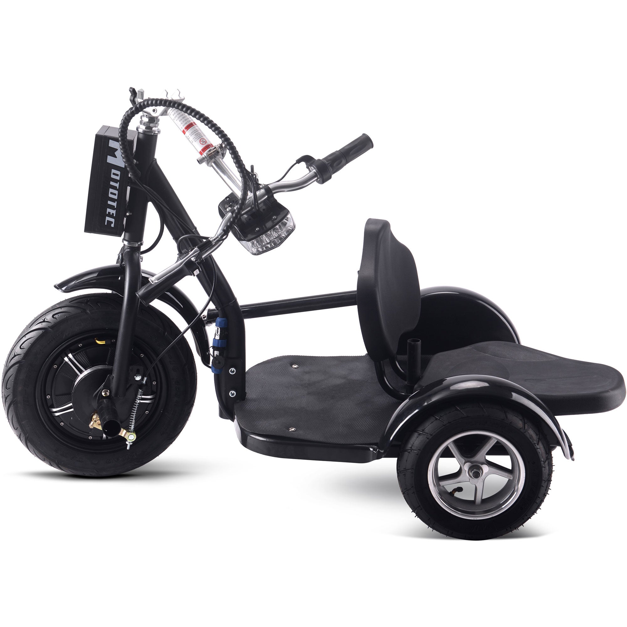MotoTec | Electric Trike 48v 1000w Lithium Black