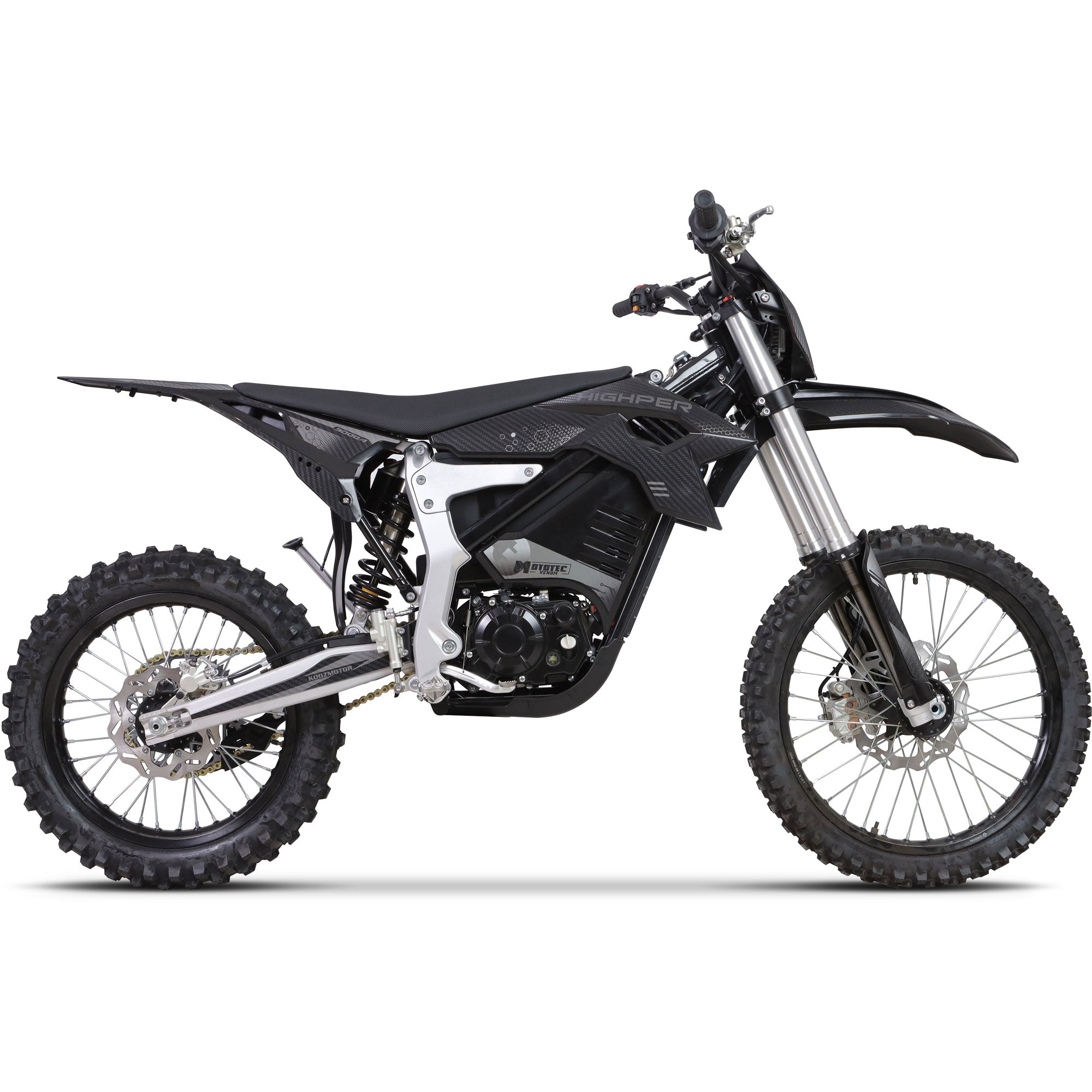 MotoTec | Venom 72v 12000w 50ah Electric Dirt Bike White