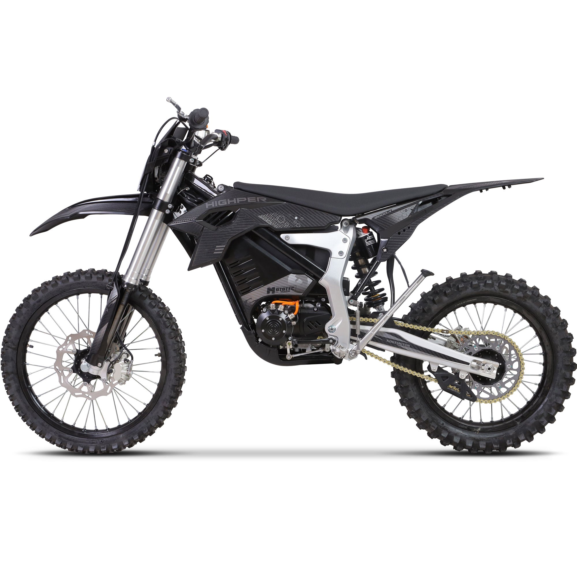 MotoTec | Venom 72v 12000w 50ah Electric Dirt Bike White