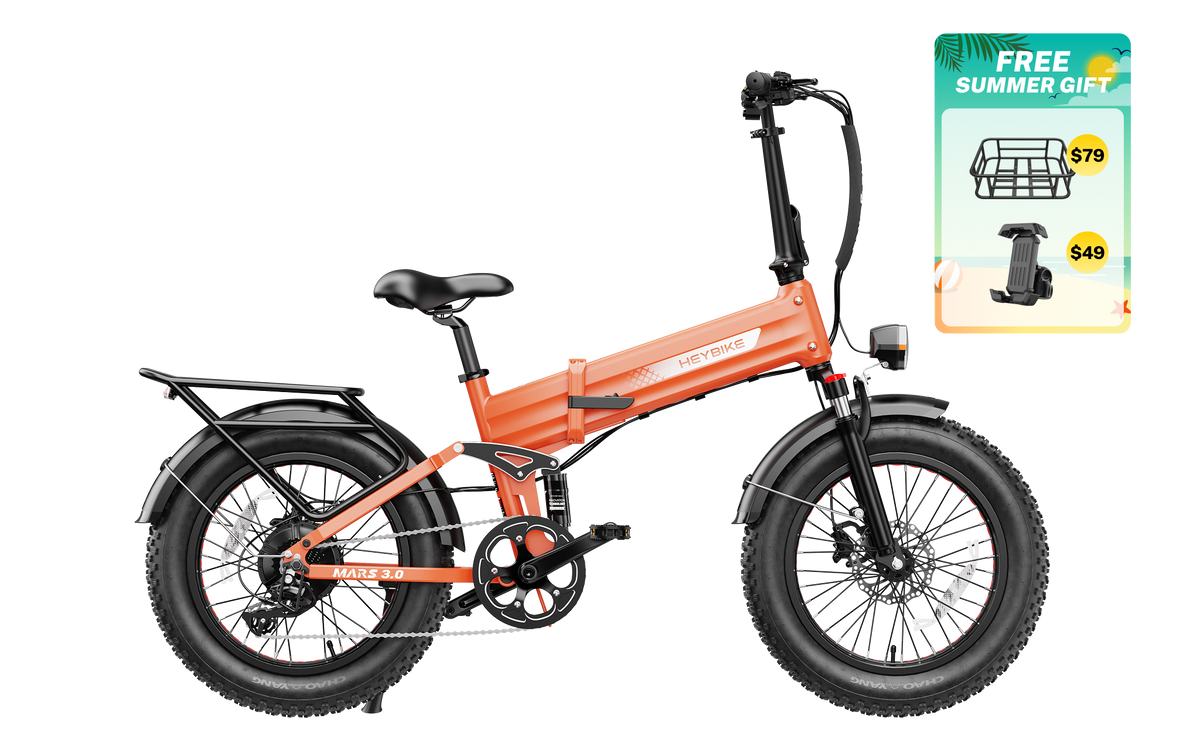 Heybike | Mars 3.0 Folding Fat-Tire Full-Suspension E-Bike