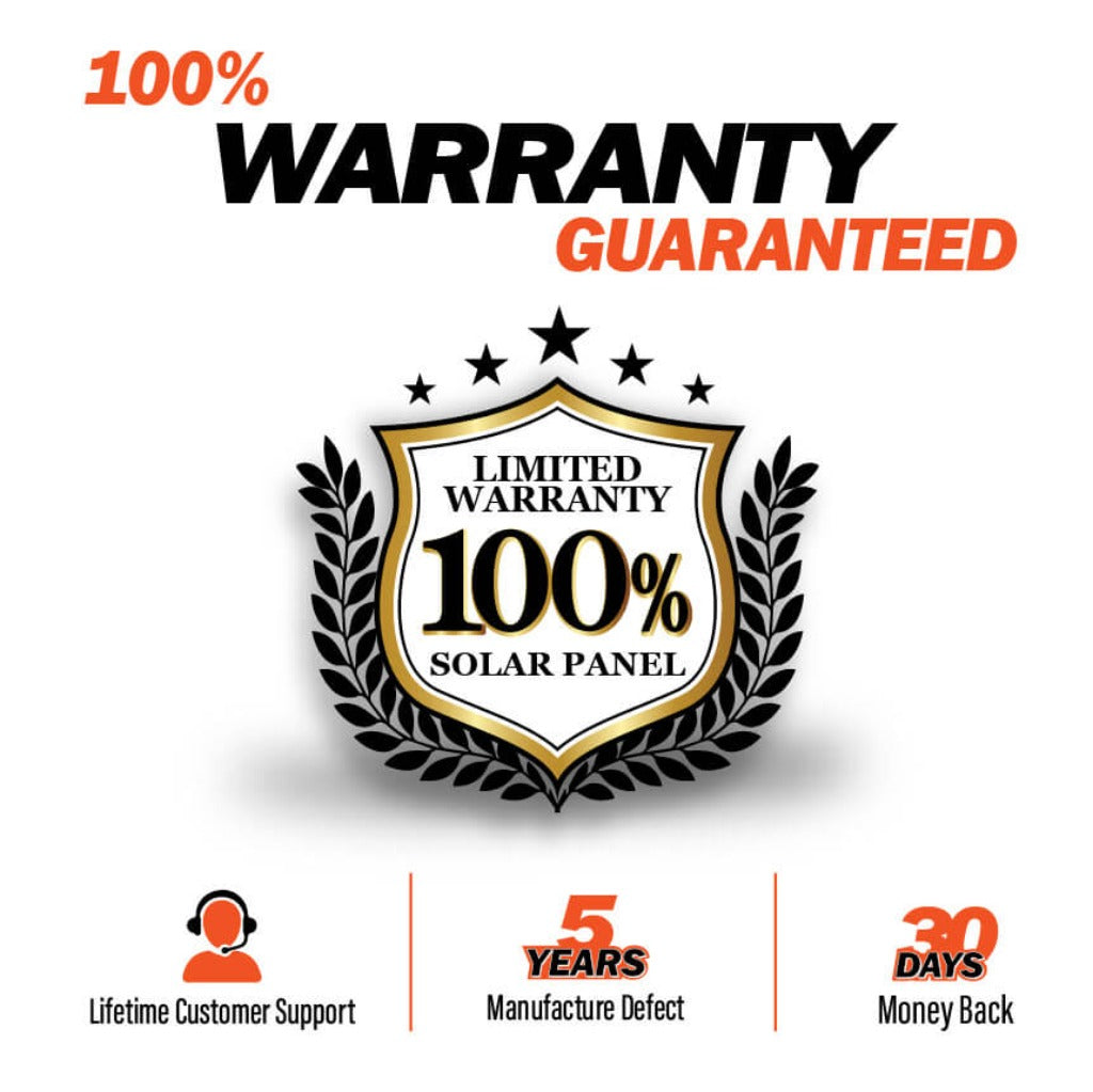 MEGA 100 | 100 Watt Solar Panel | Premier 12V Off-Grid Solar Panel for Vans, Campers, Boats | 25-Year Output Warranty | UL Certified