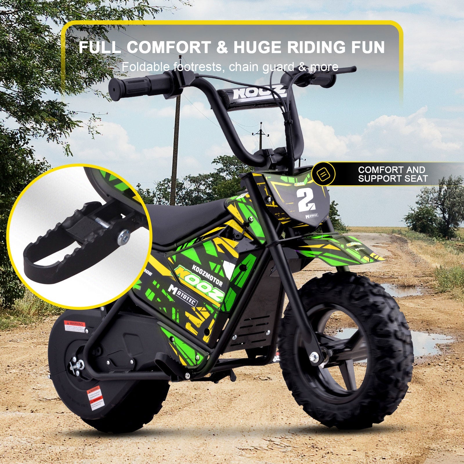MotoTec | 24v 250w Electric Powered Mini Bike | HP120E