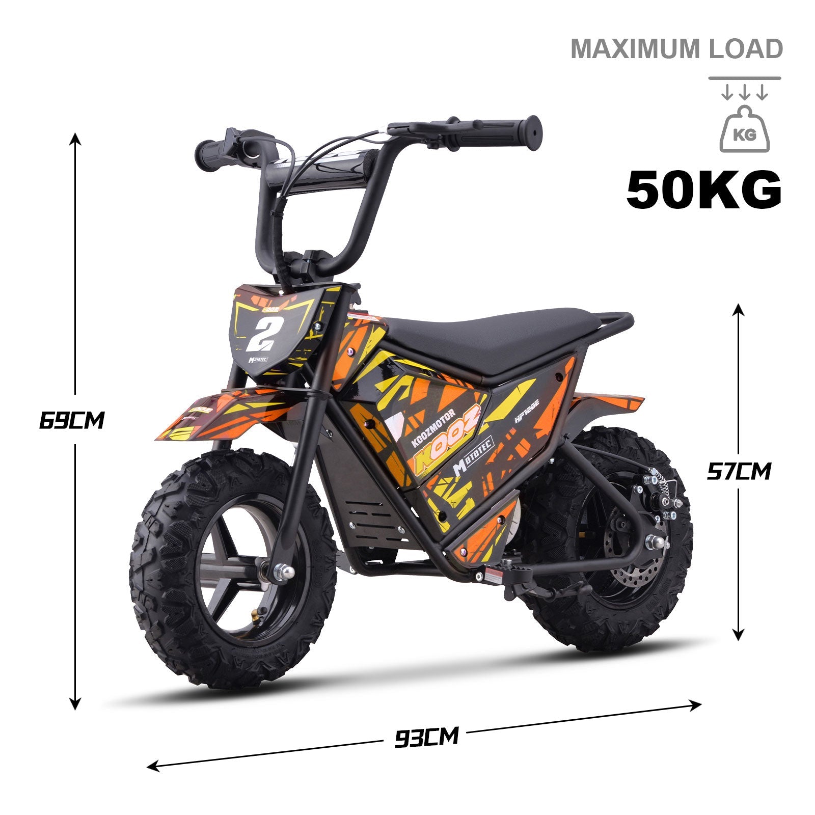 MotoTec | 24v 250w Electric Powered Mini Bike Orange | HP120E