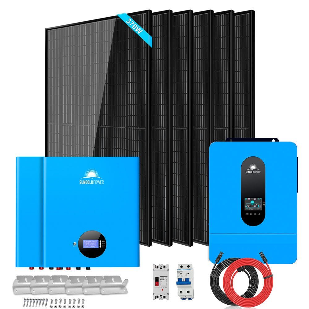 SunGold Power | Sgm-6510m(6.5kw Inv+6*370w PV+2*100ah Bat) | SGM655M/SGM6510M