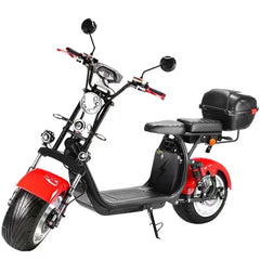 SoverSky | SL1.0P Fat Tire Chopper Scooter | 2000W 60V Dual Battery - Red 20Ah-SL1.0