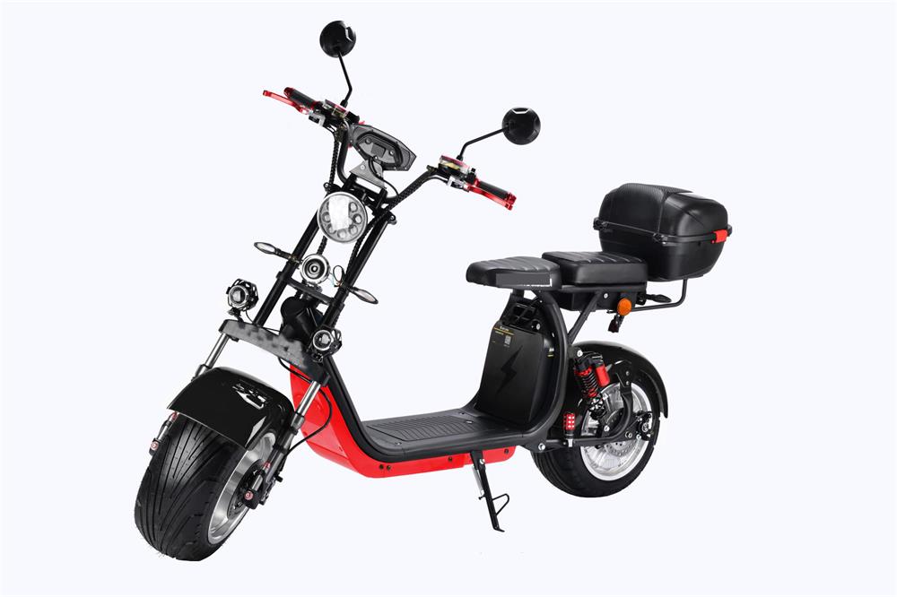SoverSky | SL1.0P Fat Tire Chopper Scooter | 2000W 60V Dual Battery - Black 20Ah-SL1.0
