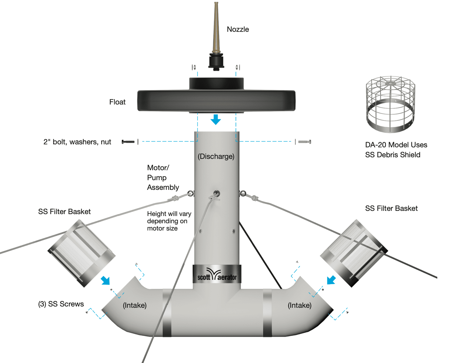 Scott Aerator | Shallow Water Fountain Adapter
