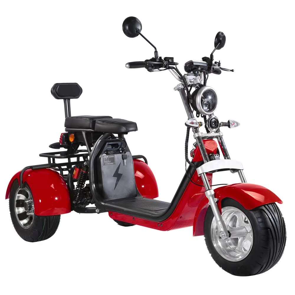 SoverSky | T7.1/T7.2 Electric Trike | 2000W 60V Dual Battery - Red 20Ah