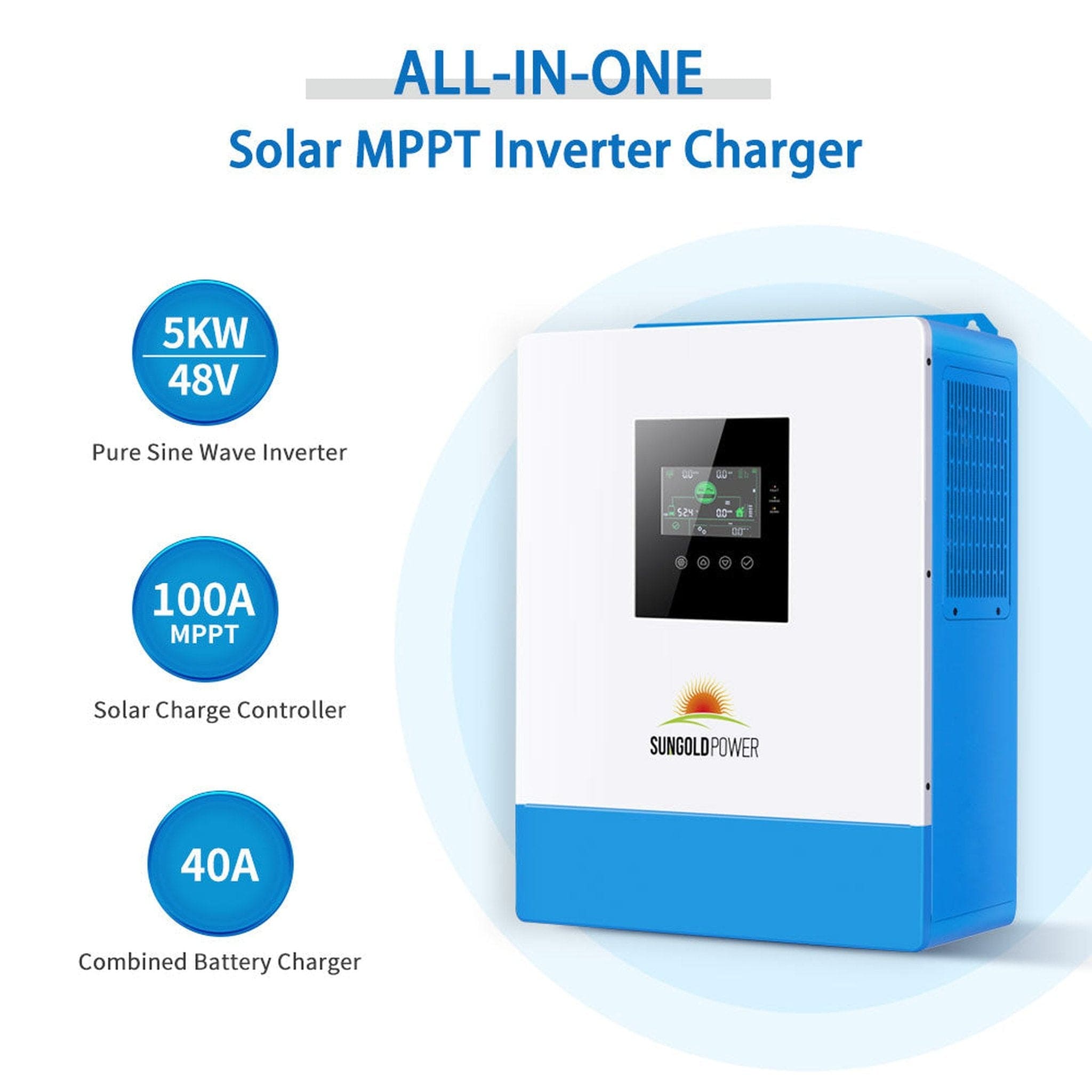 SunGold Power | Off Grid Solar Kit 10000W 48VDC 120V/240V | SGR-10K2M