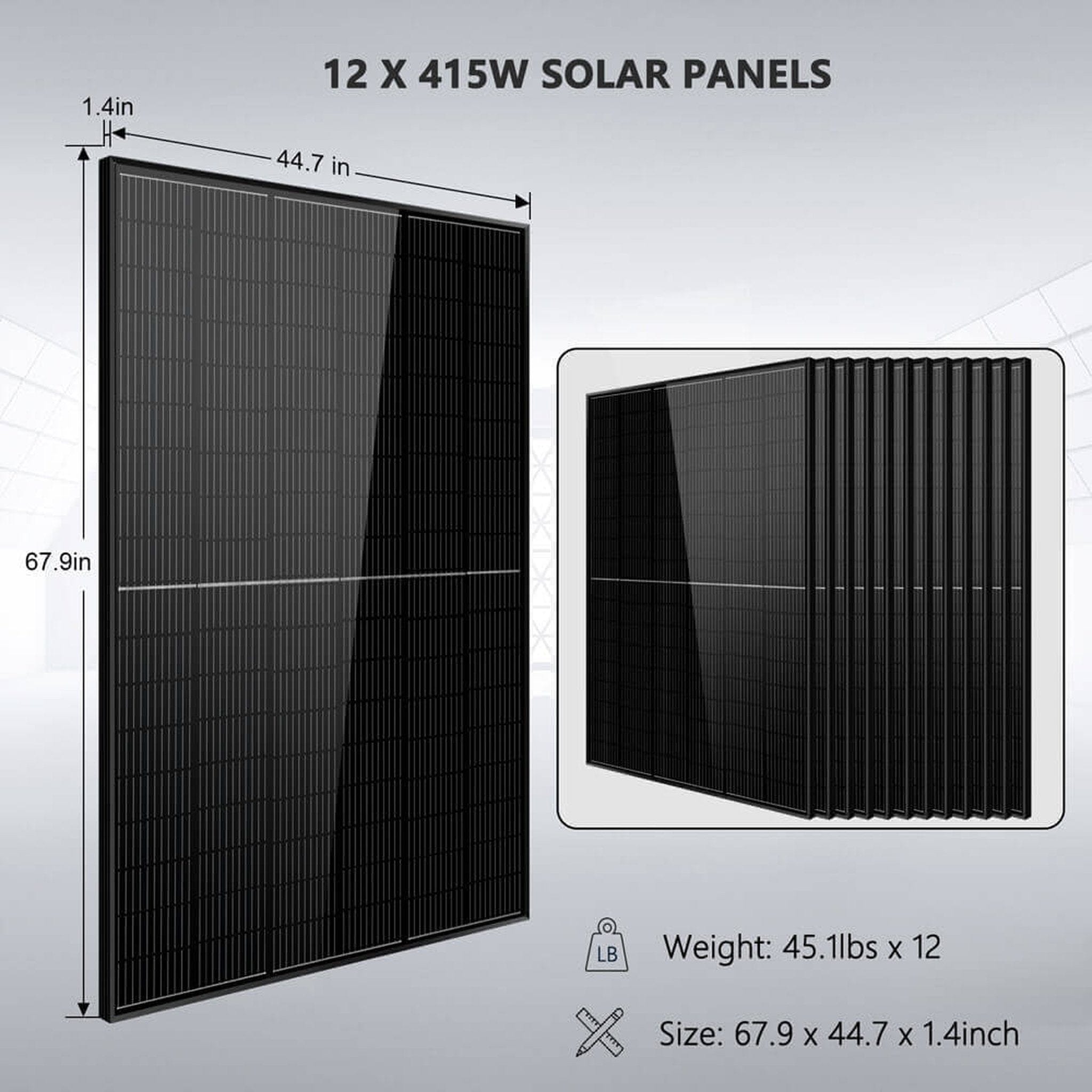 SunGold Power | Off Grid Solar Kit 10000W 48VDC 120VAC/240V | SGM-10M2T