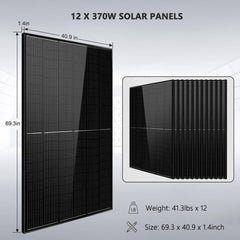 SunGold Power | Offgrid Solar Kit 13000W 48VDC 120VAC/240V 20.48kWh Powerwall | SGM-1320M